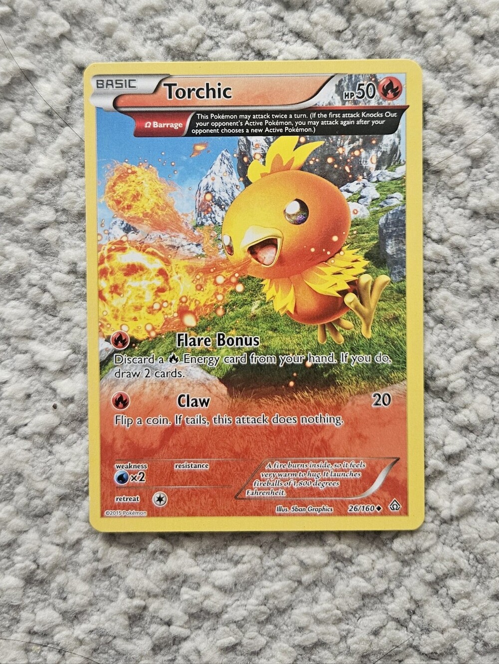 POKEMON TCG Torchic Primal Clash 026/160